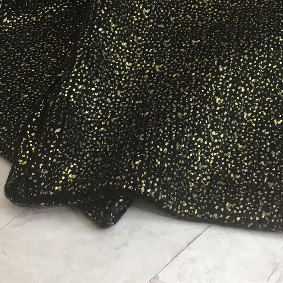 BEBE Black and Gold Metallic Infinity Scarf - Picture 2 of 3